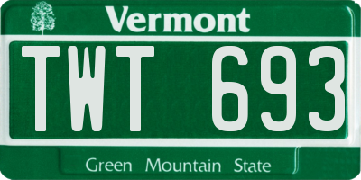 VT license plate TWT693