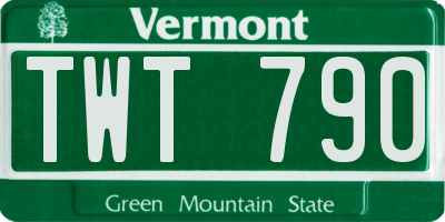 VT license plate TWT790