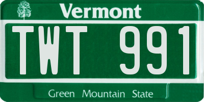VT license plate TWT991