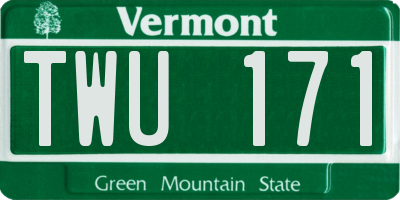 VT license plate TWU171