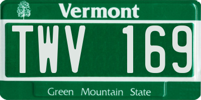 VT license plate TWV169