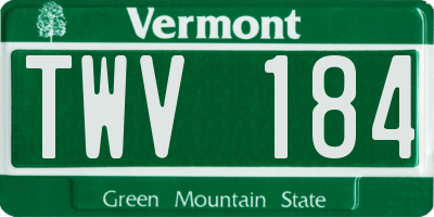 VT license plate TWV184