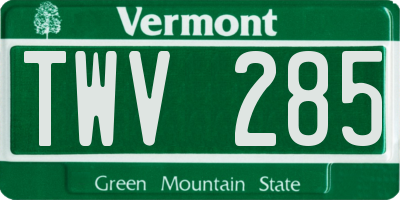 VT license plate TWV285