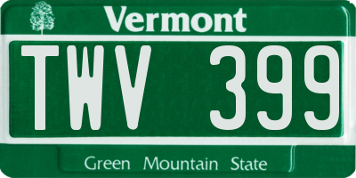VT license plate TWV399