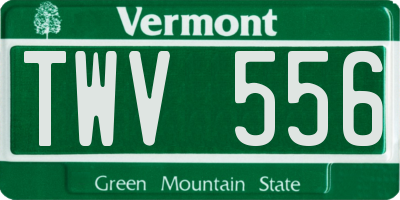 VT license plate TWV556