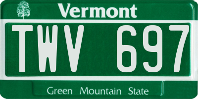 VT license plate TWV697