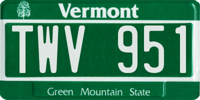 VT license plate TWV951