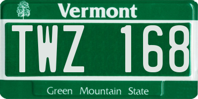 VT license plate TWZ168