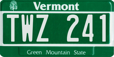 VT license plate TWZ241