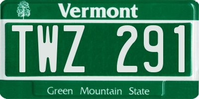 VT license plate TWZ291