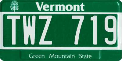 VT license plate TWZ719