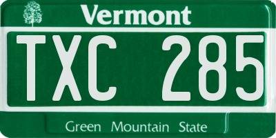 VT license plate TXC285