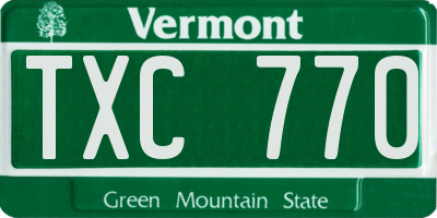 VT license plate TXC770