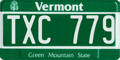 VT license plate TXC779