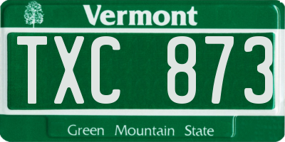 VT license plate TXC873