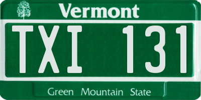 VT license plate TXI131