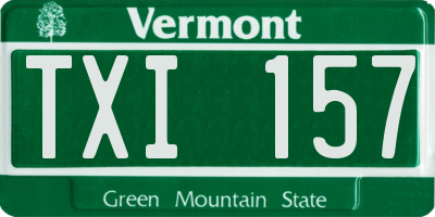 VT license plate TXI157