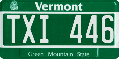 VT license plate TXI446