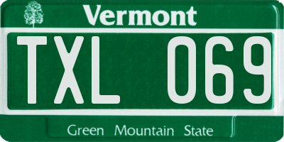 VT license plate TXL069