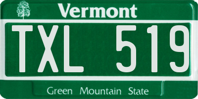 VT license plate TXL519