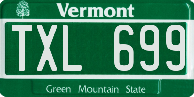 VT license plate TXL699