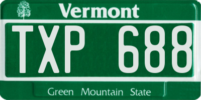 VT license plate TXP688