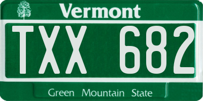 VT license plate TXX682