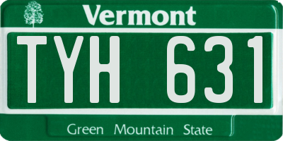 VT license plate TYH631