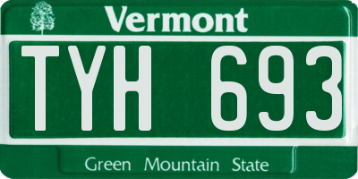 VT license plate TYH693
