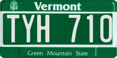 VT license plate TYH710