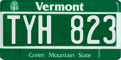 VT license plate TYH823