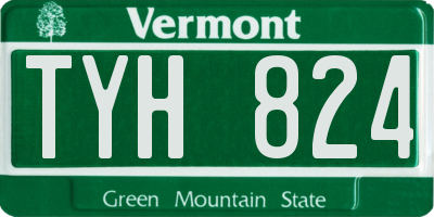 VT license plate TYH824