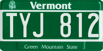 VT license plate TYJ812