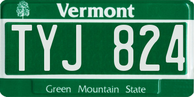VT license plate TYJ824