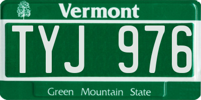 VT license plate TYJ976