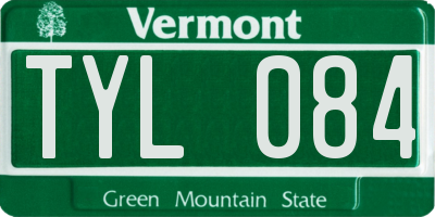VT license plate TYL084