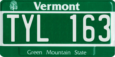 VT license plate TYL163