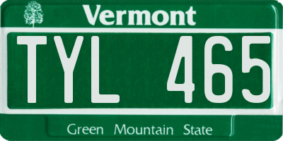 VT license plate TYL465