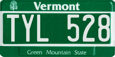 VT license plate TYL528