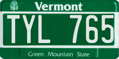 VT license plate TYL765