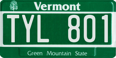 VT license plate TYL801