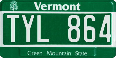 VT license plate TYL864