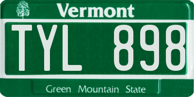 VT license plate TYL898