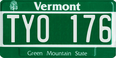 VT license plate TYO176