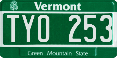 VT license plate TYO253