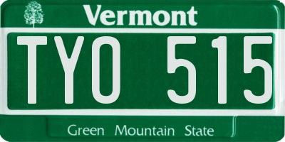 VT license plate TYO515
