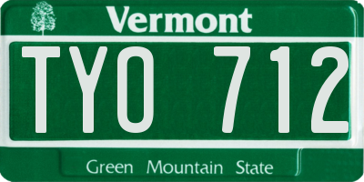 VT license plate TYO712