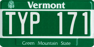VT license plate TYP171