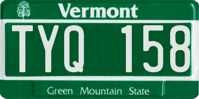 VT license plate TYQ158