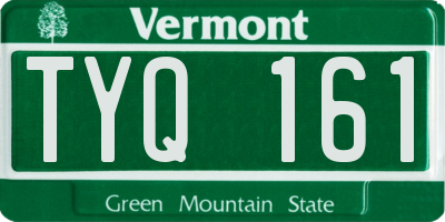 VT license plate TYQ161